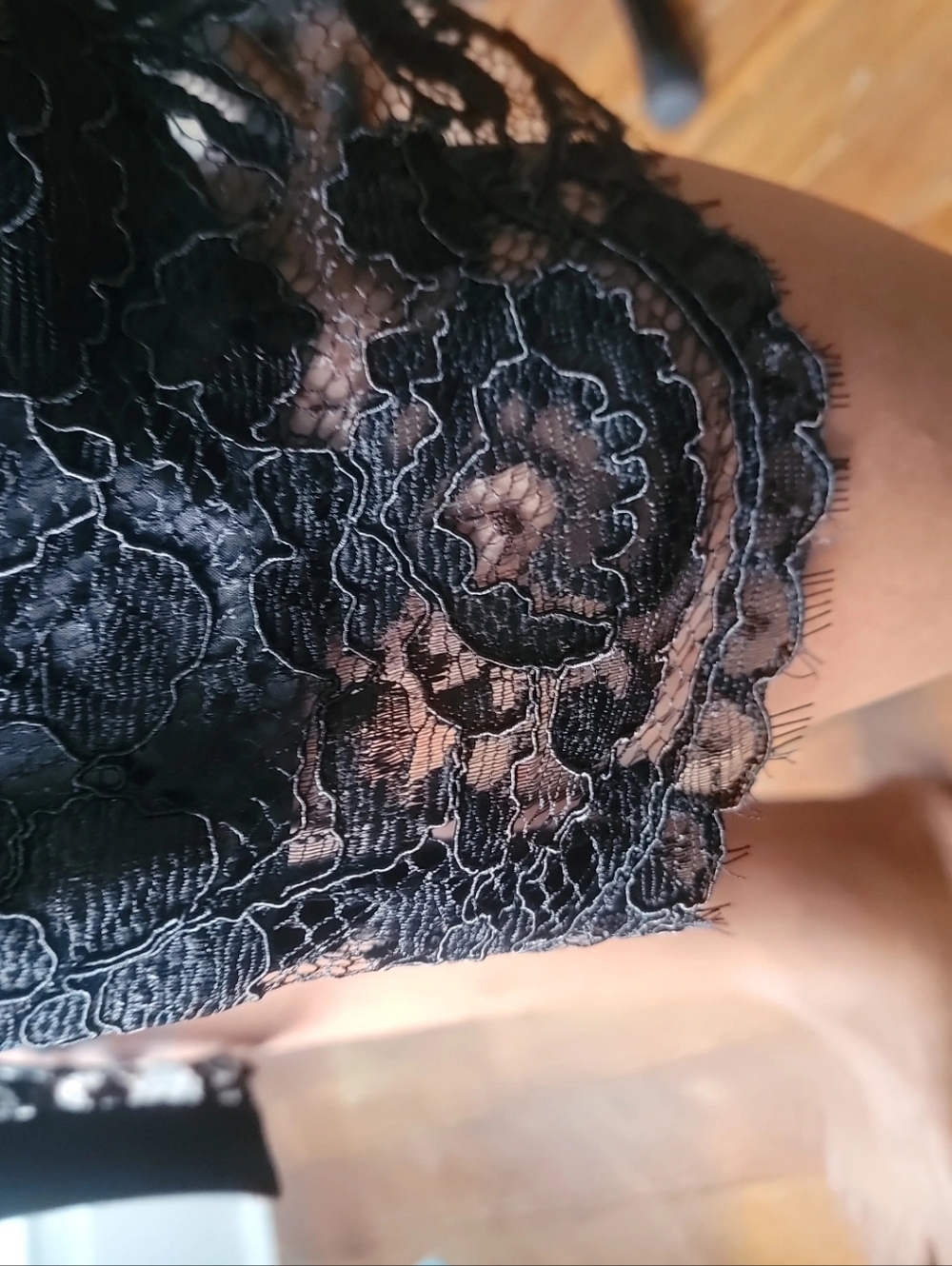 Nanette Lepore Black Lace Butyon-Front Midi Dress • Size 12 - Picture 7 of 10